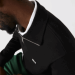 Lacoste סווטשירט כותנה עם רוכסן צווארון עומד DZ4D0D952 שחור 031 גברים - Image 5