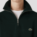 Lacoste סווטשירט כותנה עם רוכסן צווארון עומד DZ4D0D953 ירוק yzp גברים - Image 7