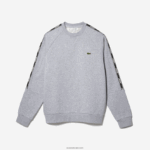 Lacoste סווטשירט כותנה DZ4D0D1246 chine אפור cca גברים