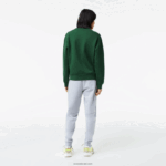 Lacoste סווטשירט מכותנה אורגנית מוברש DZ4D0D281 ירוק 132 גברים - Image 3