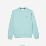 Lacoste סווטשירט מכותנה אורגנית מוברש DZ4D0D285 מנטה lgf גברים - Image 2