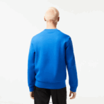 Lacoste סווטשירט מכותנה אורגנית מוברש DZ4D0D286 כחול kxb גברים - Image 3