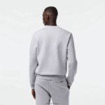 Lacoste סווטשירט מכותנה אורגנית מוברש DZ4D0D287 chine אפור cca גברים - Image 3