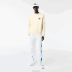 Lacoste סווטשירט מכותנה אורגנית תג DZ4D0D989 לבן xfj גברים - Image 2