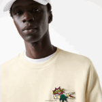 Lacoste סווטשירט מכותנה אורגנית תג DZ4D0D989 לבן xfj גברים - Image 4