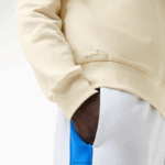 Lacoste סווטשירט מכותנה אורגנית תג DZ4D0D989 לבן xfj גברים - Image 5