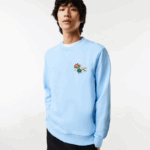 Lacoste סווטשירט מכותנה אורגנית תג DZ4D0D990 כחול hbp גברים - Image 2
