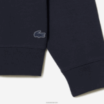 Lacoste סווטשירט ממותג בגזרה רופפת DZ4D0D7 כחול kxe גברים - Image 5