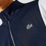 Lacoste סווטשירט ספורט רוכסן DZ4D0D1205 לבן כחול כהה r20 גברים - Image 2
