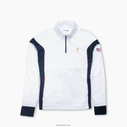 Lacoste סווטשירט ספורט DZ4D0D369 לבן כחול כהה 0l3 גברים