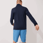 Lacoste סווטשירט ספורטיבי עם רוכסן צווארון מתיחה DZ4D0D980 כחול כהה 166 גברים - Image 3