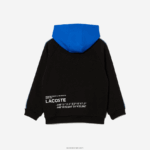 Lacoste סווטשירט עם ברדס עם כיס קנגורו DZ4D0D3205 שחור כחול 985 ילדים - Image 5