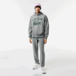 Lacoste סווטשירט עם ברדס קרוקודיל בגזרה רופפת DZ4D0D969 אפור chine yrd גברים - Image 2