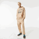 Lacoste סווטשירט עם ברדס קרוקודיל בגזרה רופפת DZ4D0D968 בז' 4jw גברים - Image 2