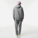 Lacoste סווטשירט עם ברדס קרוקודיל בגזרה רופפת DZ4D0D969 אפור chine yrd גברים - Image 3