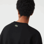 Lacoste סווטשירט עם הדפס מונוגרמה ממותג בגזרה רופפת DZ4D0D1010 שחור 031 גברים - Image 2