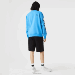 Lacoste סווטשירט עם הדפס רפלקטיבי בגזרה רופפת DZ4D0D984 כחול 4xa גברים - Image 2