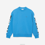 Lacoste סווטשירט עם הדפס רפלקטיבי בגזרה רופפת DZ4D0D984 כחול 4xa גברים - Image 3