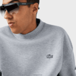 Lacoste סווטשירט עם הדפס רפלקטיבי בגזרה רופפת DZ4D0D983 chine אפור cca גברים - Image 4