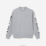Lacoste סווטשירט עם הדפס רפלקטיבי בגזרה רופפת DZ4D0D983 chine אפור cca גברים - Image 5