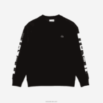 Lacoste סווטשירט עם הדפס רפלקטיבי בגזרה רופפת DZ4D0D982 שחור 031 גברים - Image 5
