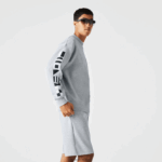 Lacoste סווטשירט עם הדפס רפלקטיבי בגזרה רופפת DZ4D0D983 chine אפור cca גברים - Image 6