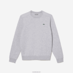 Lacoste סווטשירט עם לוחות רשת ספורט DZ4D0D1062 chine אפור בהיר 9ya גברים - Image 5