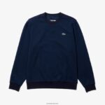 Lacoste סווטשירט עם לוחות רשת ספורט DZ4D0D1064 כחול כהה 423 גברים - Image 2