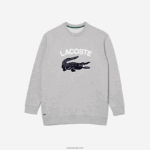 Lacoste סווטשירט עם צווארון בהדפס תנין - פלוס סייז - גדול DZ4D0D1289 chine אפור cca גברים