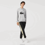 Lacoste סווטשירט עם צווארון בהדפס תנין DZ4D0D1030 chine אפור cca גברים - Image 2