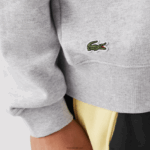 Lacoste סווטשירט עם צווארון בהדפס תנין DZ4D0D1030 chine אפור cca גברים - Image 5