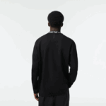 Lacoste סווטשירט עם צווארון לוגו DZ4D0D358 שחור 031 גברים - Image 3