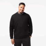 Lacoste סווטשירט עם צווארון לוגו DZ4D0D358 שחור 031 גברים - Image 5