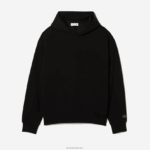 Lacoste סווטשירט עם קפוצ'ון בגזרה רופפת DZ4D0D1053 שחור 031 גברים - Image 4