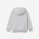 Lacoste סווטשירט עם קפוצ'ון ממותג DZ4D0D3184 chine אפור cca בנים - Image 6