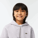 Lacoste סווטשירט עם קפוצ'ון עם רוכסן בכיס קנגורו DZ4D0D3191 chine אפור cca ילדים - Image 2