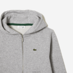Lacoste סווטשירט עם קפוצ'ון עם רוכסן בכיס קנגורו DZ4D0D3191 chine אפור cca ילדים - Image 5