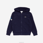 Lacoste סווטשירט עם קפוצ'ון פתוח של מיאמי DZ4D0D3257 כחול כהה 166 ילדים