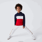 Lacoste סווטשירט עם קפוצ'ון קולור בלוק DZ4D0D3208 חוק כהה כחול לבן אדום בנים