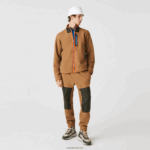 Lacoste סווטשירט עם רוכסן בגזרה רגועה DZ4D0D979 ירוק חאקי חום 89f גברים - Image 2
