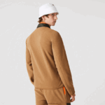 Lacoste סווטשירט עם רוכסן בגזרה רגועה DZ4D0D979 ירוק חאקי חום 89f גברים - Image 3