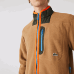 Lacoste סווטשירט עם רוכסן בגזרה רגועה DZ4D0D979 ירוק חאקי חום 89f גברים - Image 7