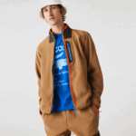 Lacoste סווטשירט עם רוכסן בגזרה רגועה DZ4D0D979 ירוק חאקי חום 89f גברים - Image 8