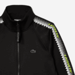 Lacoste סווטשירט עם רוכסן בגזרה רופפת עם פס לוגו DZ4D0D2397 שחור 031 נשים - Image 5