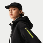 Lacoste סווטשירט עם רוכסן בגזרה רופפת DZ4D0D2382 שחור 031 נשים - Image 2