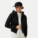 Lacoste סווטשירט עם רוכסן בגזרה רופפת DZ4D0D2382 שחור 031 נשים