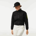 Lacoste סווטשירט עם רוכסן בגזרה רופפת DZ4D0D2382 שחור 031 נשים - Image 6