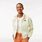 Lacoste סווטשירט עם רוכסן בגזרה רופפת DZ4D0D2383 צהוב 6gd נשים