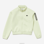 Lacoste סווטשירט עם רוכסן בגזרה רופפת DZ4D0D2383 צהוב 6gd נשים - Image 4