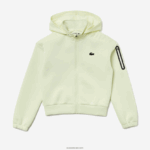 Lacoste סווטשירט עם רוכסן בגזרה רופפת DZ4D0D2383 צהוב 6gd נשים - Image 5